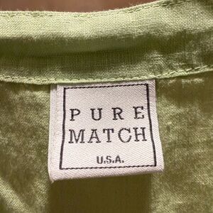 Made in USA pure linen light green blouse size small. Pure Match
